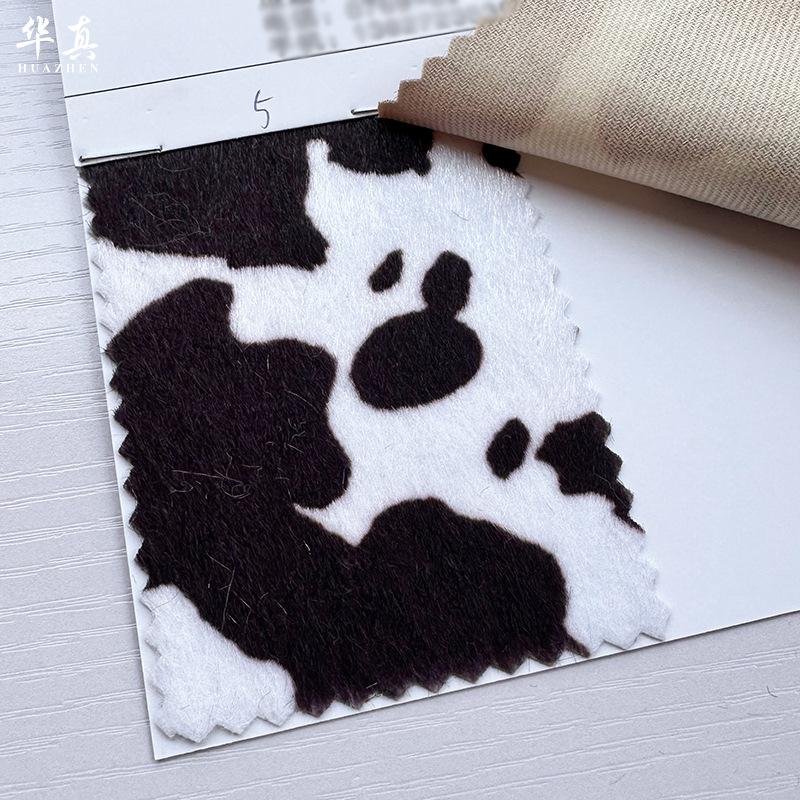 in stock milk pattern horse hair horse hair printed bright horse hair offset printing horse hair milk milk pattern bag shoe material fabric
