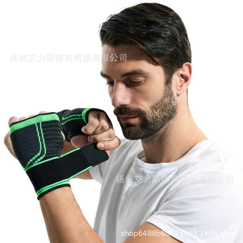 Factory direct knitted wrist weightlifting fitness basketball outdoor sports pressurized wrist protection anti-sprain cross-border in stock