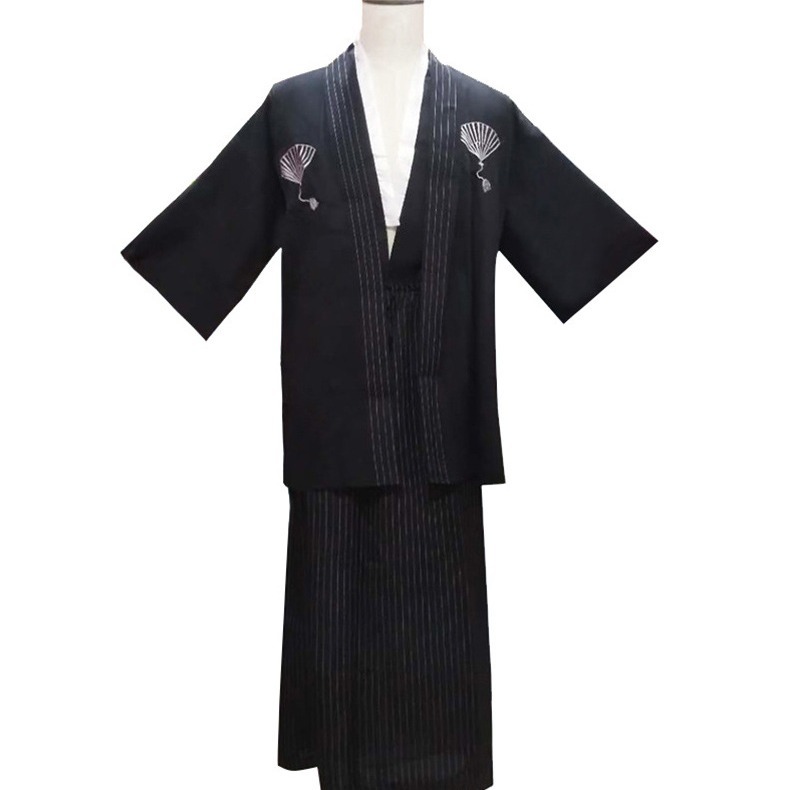 Japanese kimono men's formal wear Japanese cuisine clothing traditional costume playing samurai uniform stage performance clothing wholesale