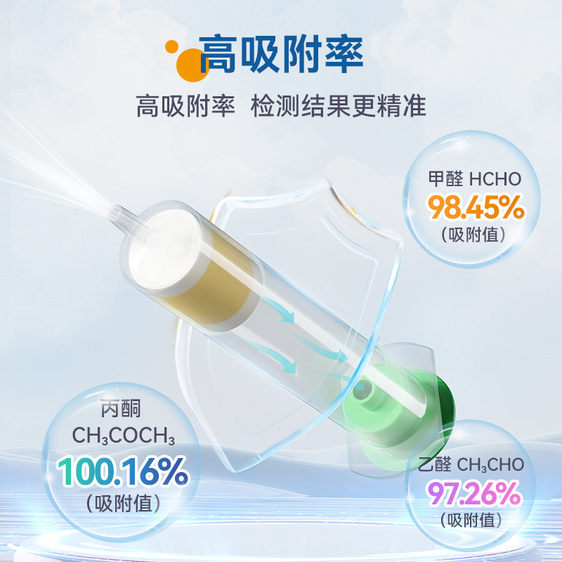 Medium Spectrum Star DNPH Sampling Tube Ozone Removal Column Collecting Aldehyde Ketone Compounds Automotive Interior Ambient Air Monitoring