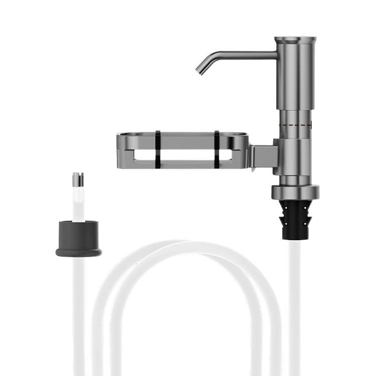 Space Aluminum Storage Basket Sink Soap Dispenser Upgraded Dishwashing Liquid Press Dish Basin Press Pump Head Large Liquid Output