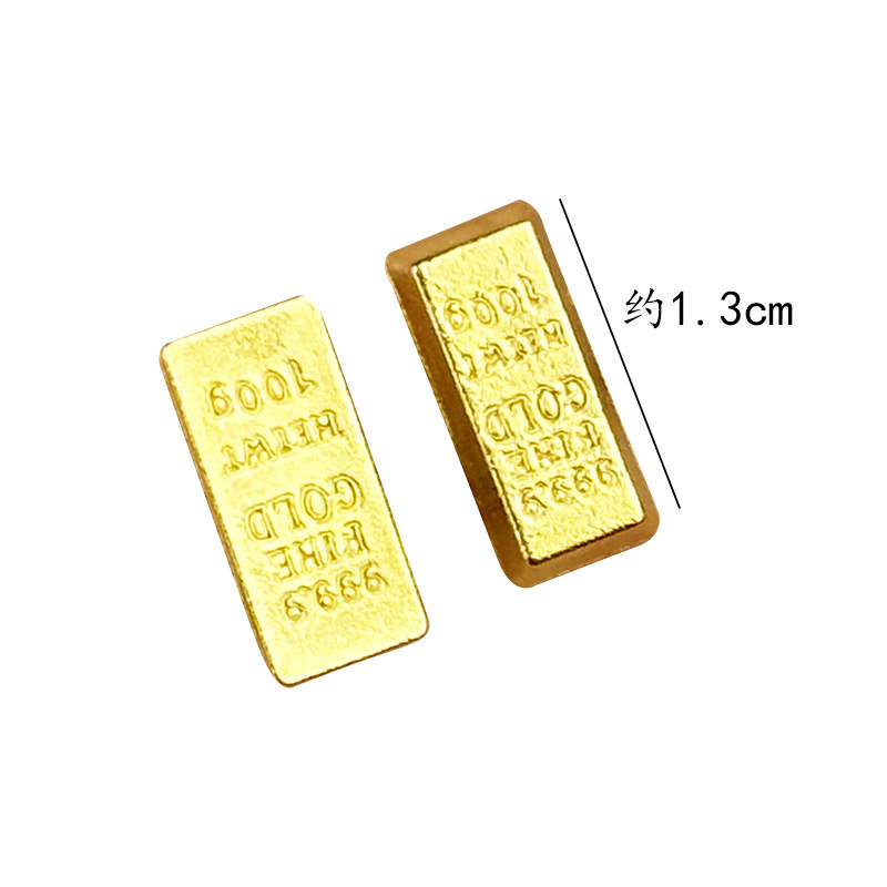 Factory direct transfer fortune small gold bar solid mini gold brick gold ingot ornaments opening housewarming gifts