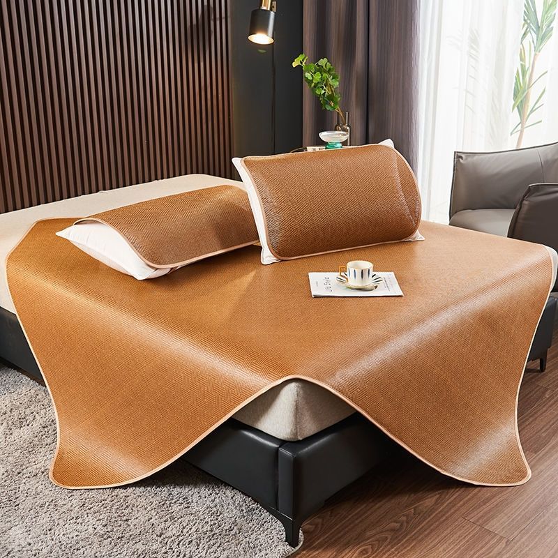 Summer Mat Rattan Mat 1.8m Bed Three-Piece Set 1.5m Air-Conditioned Foldableable Student Dormitory Single Mat 0.45m