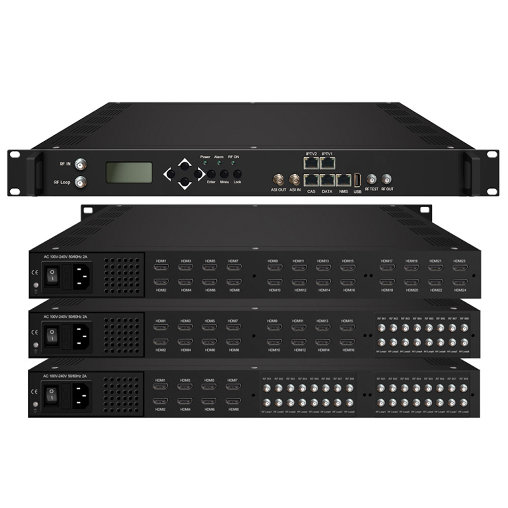 Hotel Digital Tv Iptv System Hdmi/Dvbs2 to Ip or Rf Rf Dvbt/C Isdbt Modulator