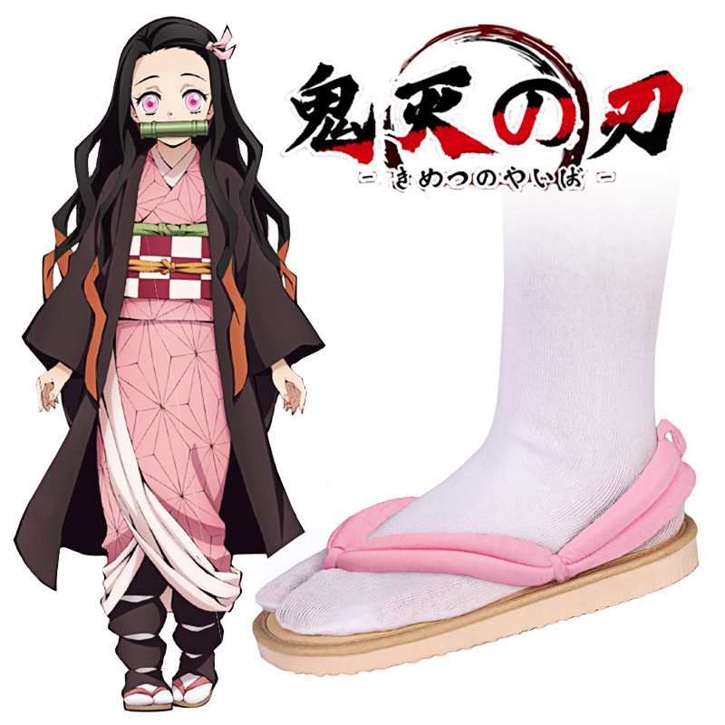 Demon Slayer: Kimetsu No Yaiba Ganlu Temple Mi Li Cos Clogs Cartoon Show Annual Meeting Halloween Performance Cosplay Shoes Japanese Style