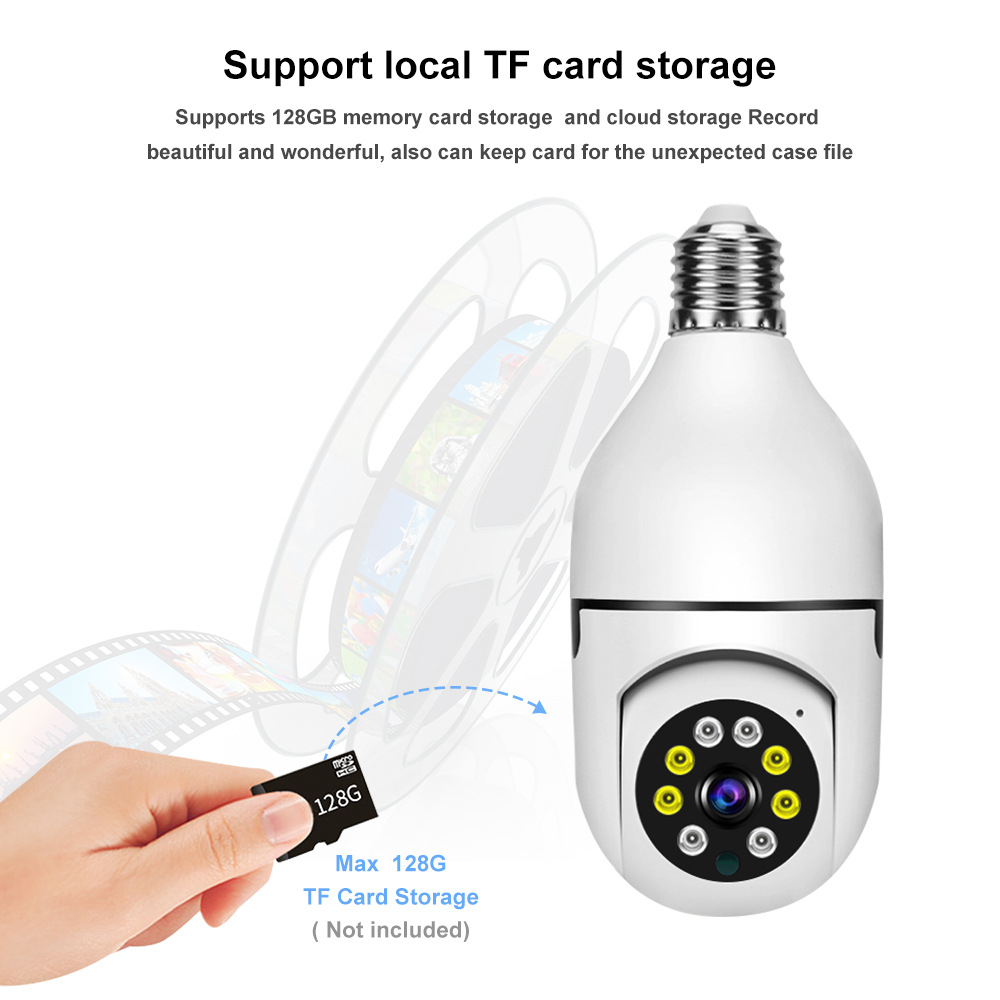 Wireless Light Bulb Surveillance Camera Panoramic Smart High-Definition Light Bulb Type Surveillance Camera Light Bulb