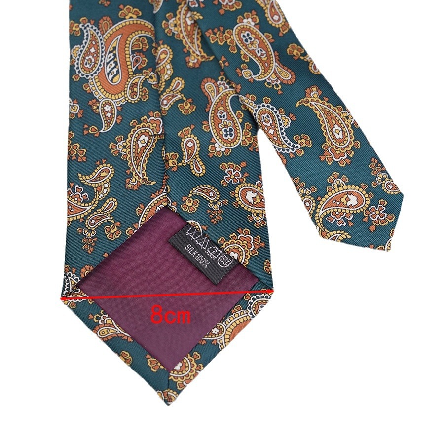 Printed 8cm Hand Tie Tie Casual Dating Wedding Groom Red Pattern Floral Vintage Fashion Factory Direct Supply