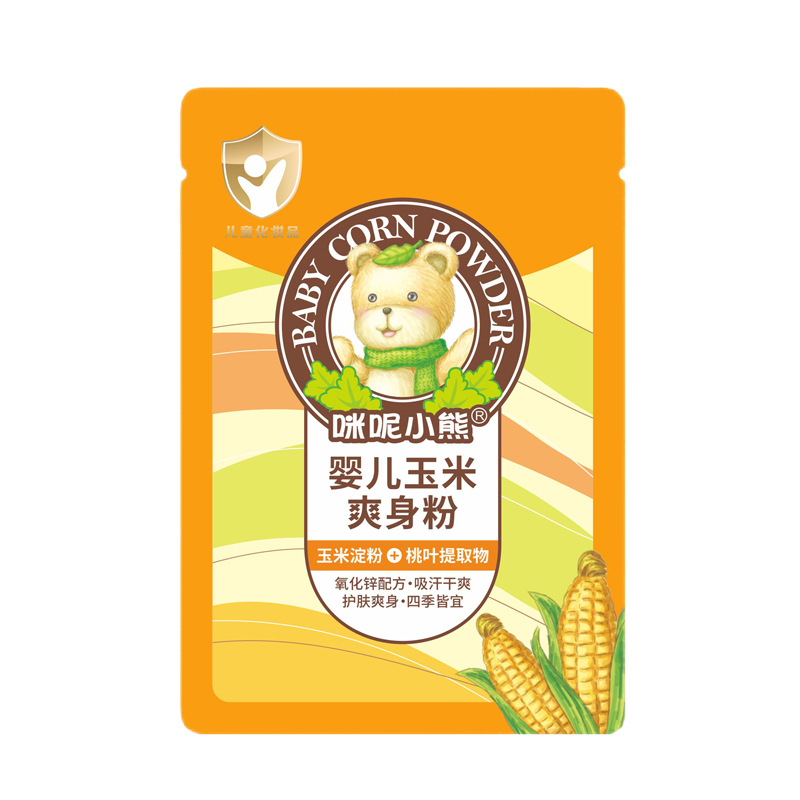 Milu Bear Baby Talcum Powder Wholesale Corn Prickly Heat Powder Children Baby Adults Elderly Can Use Talc-Free Powder