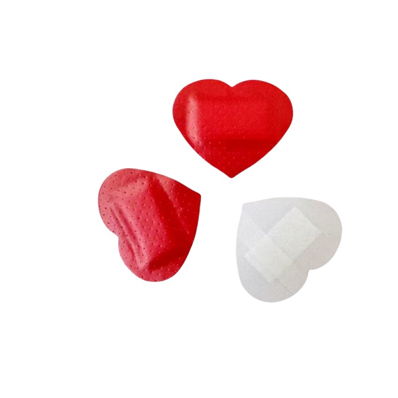 Wholesale Export Export Heart Pattern Printed Cartoon Band-Aid Waterproof Small Heart Shape Pe Kidsren's Band-Aid