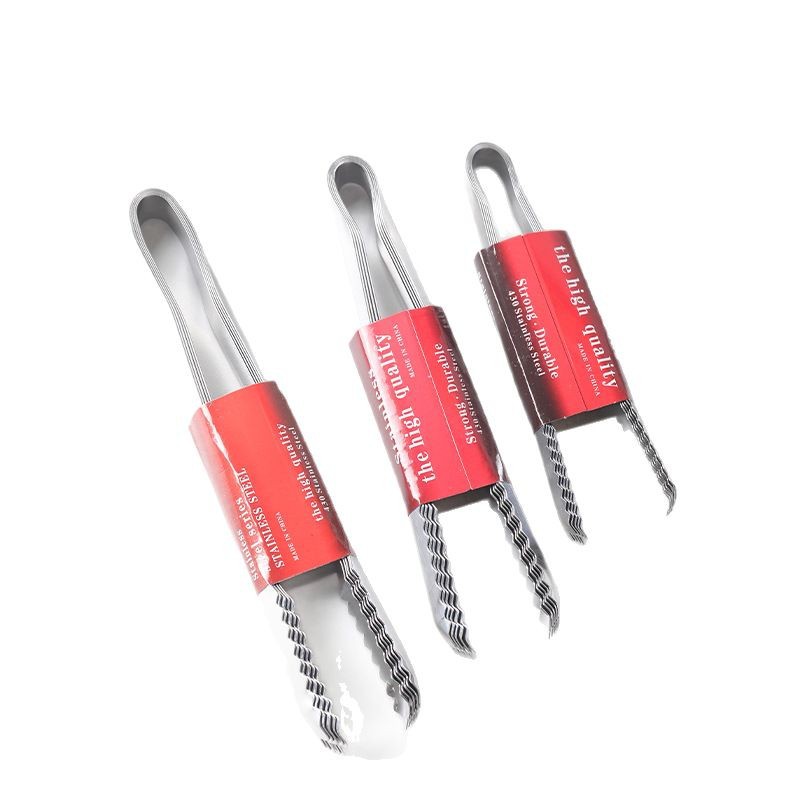 Thickened Stainless Steel Ice Cube Ice Clip Mini Cube Sugar Clip Sawtooth Barbecue Clip Carbon Clip Wine Clip Ice Cube Small Clip