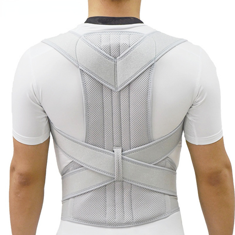 Adult Posture Corrector with Shoulder Opening and Beautiful Back Design, Unisex Spine Correction Brace, Student Anti-Hunchback Adjustable Fixed Strap