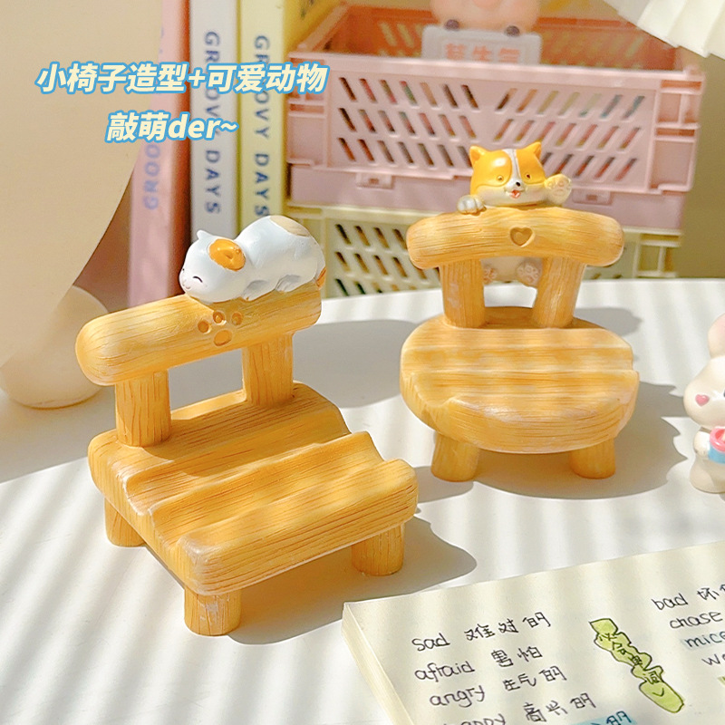 Kitten mobile phone desktop bracket Universal Universal fixed shelf cartoon cute creative ornaments shooting support frame