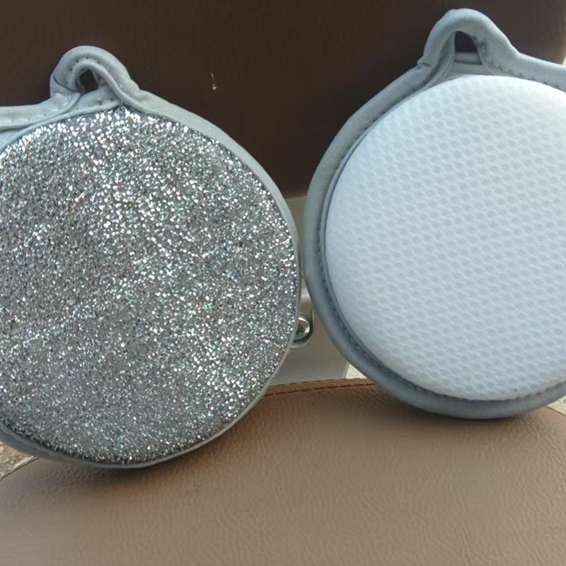 Double-sided Silver Wire Inlet Towel Bowl Washing Sponge Block Kitchen Brush Pot Artifact Household Dishwashing Cloth Double-sided Cleaning Sponge Wipe