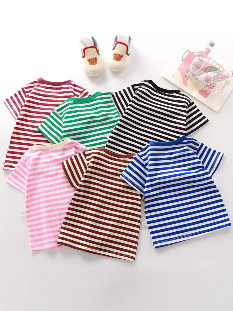 Summer Children's short-sleeved T-shirt cotton boys and girls one-piece baby bottoming shirt factory wholesale New