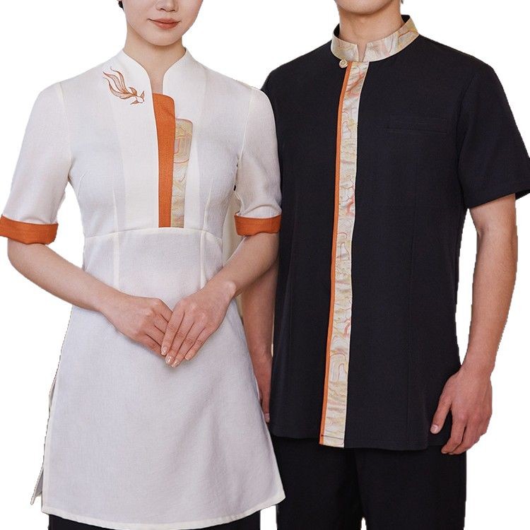 Customized Cleaning Aunt Short-Sleeved Cleaner Female Hotel Room Clothing Cleaning Uniform Short-Sleeved Property Housekeeping Work Clothes