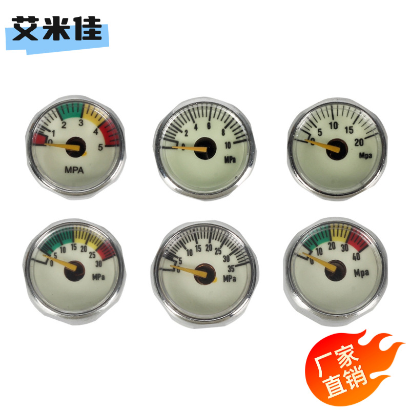 Манометр 5-40 мпа 25 мм для высоконапорных газовых баллонов, насоса, дыхательного баллона, CO2