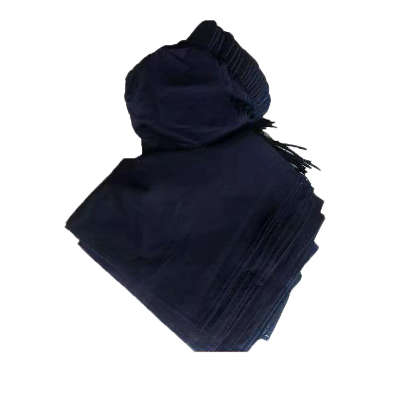 Factory wholesale denim labor protection tie-up shawl cap dust-proof brim hood polished handling protective head canvas cap