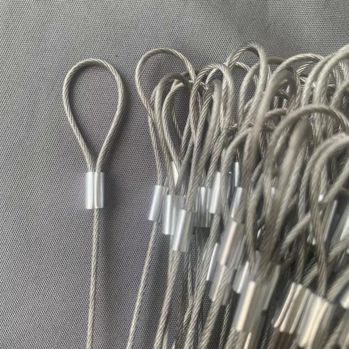 Factory Direct Sales Stainless Steel Wire Rope Galvanized Safety Rope Connector Double-Ended Buckle Lifting Rope Various Materials High Strength