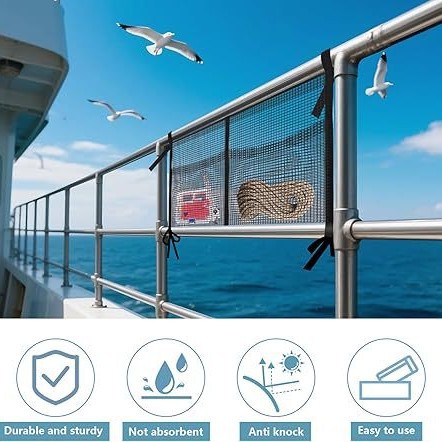 Boat Storage Bag Boat Organizer and Boat Storage Accessories Cargo Mesh Bag Storage Bag