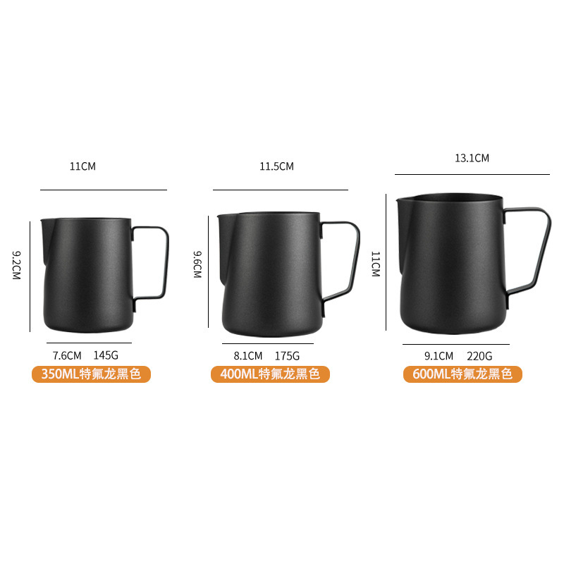 304 stainless steel pull flower cup pull flower cylinder teflon pull flower cup with scale pull flower cup coffee appliance