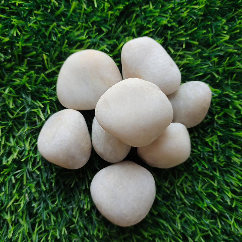White Pebbles for General Use, Special White Pebbles for Engineering Paving, Garden Landscape Courtyard Decoration and Landscaping Pebbles