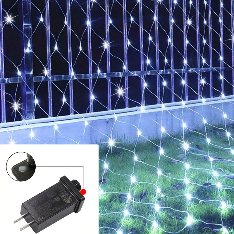 2026 New Cross-Border 200 Led Net Rope Lights 9.8ft X6.5Ft Can Be Connected with 8 Modes