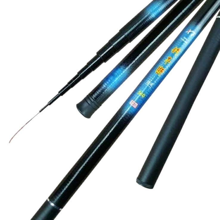 Cross-border fishing continuous fishing rod glass fiber reinforced plastic short section hand rod stream rod glass fiber reinforced plastic threaded hand rod beginner fishing rod