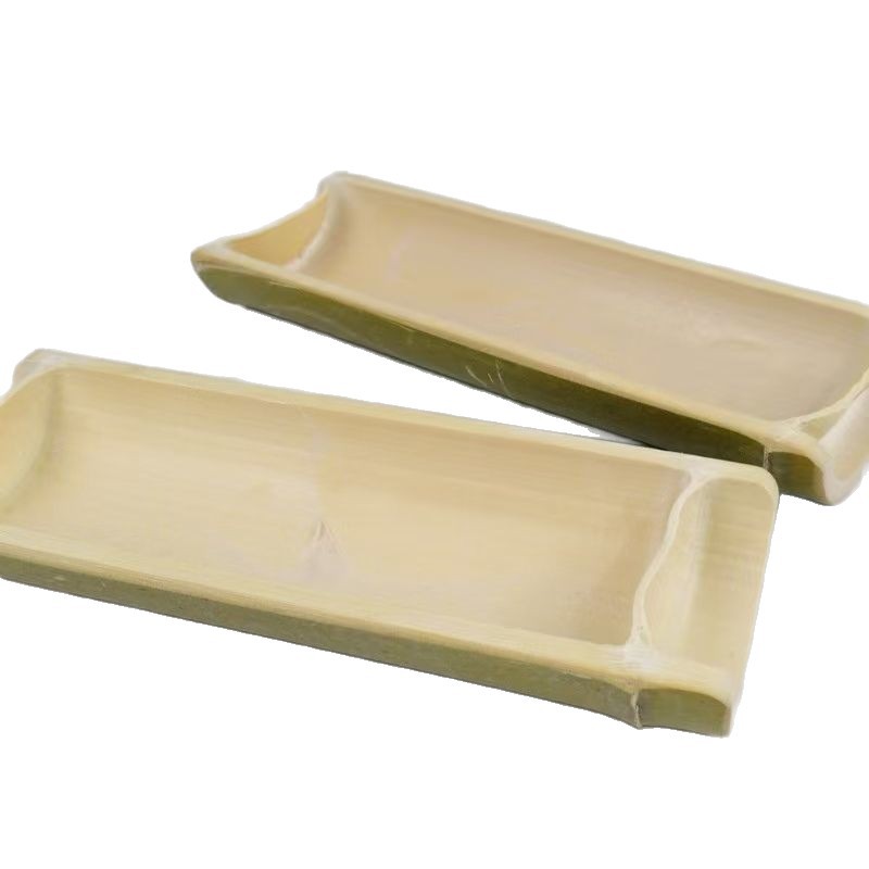 Original Ecological Barbecue Bamboo Wooden Dinner Plate, Fruit Plate, Dried Fruit Plate, Tea Ceremony Bread Snack Plate, Personalized Farmhouse Dish