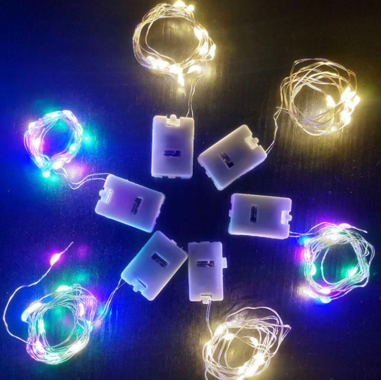 Led Colored Lights 50cm Always-On Three-Level Small White Box Light Source Outdoor Lighting Small Light String Holiday Decoration