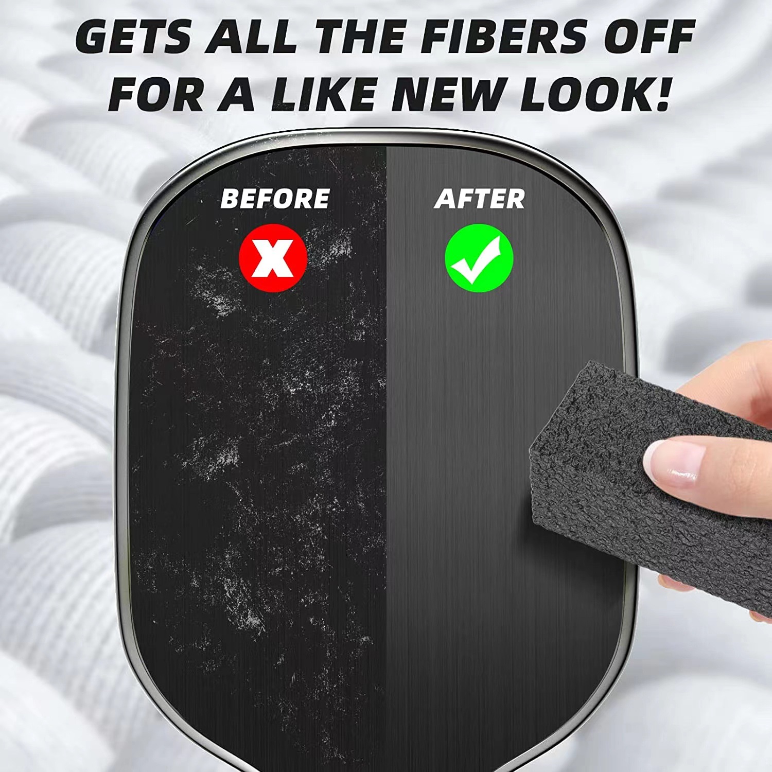 Factory Peak racket eraser decontamination wipe clean non-staining dust deburring dust rubber wipe logo