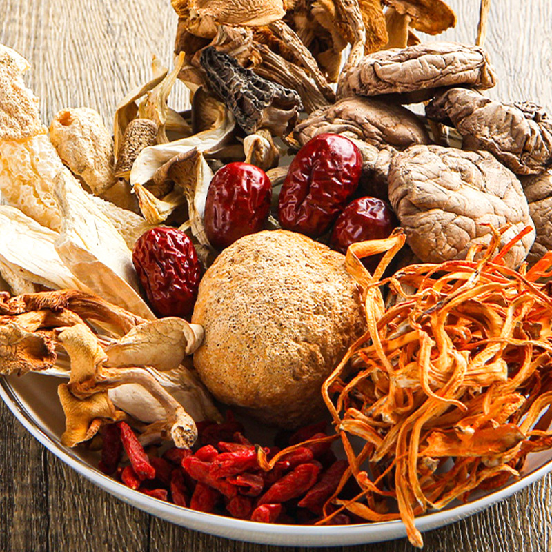 Mushroom Soup Pack with Agaricus Blazei and Morel Mushrooms, Yunnan Specialty, Same Style as on Douyin, Colorful Mushroom Soup Mix Pack, Wholesale, Yuebaishui