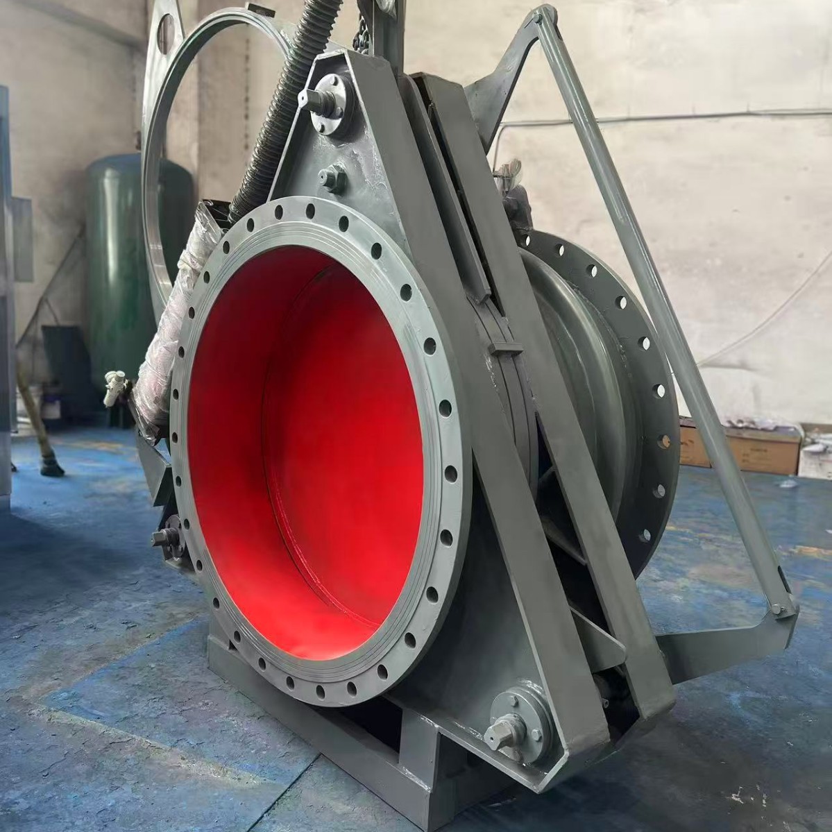 Pneumatic Blind Valve Eye Valve F643X-2.5C Pneumatic Electric Push Rod Type Gas Blind Valve