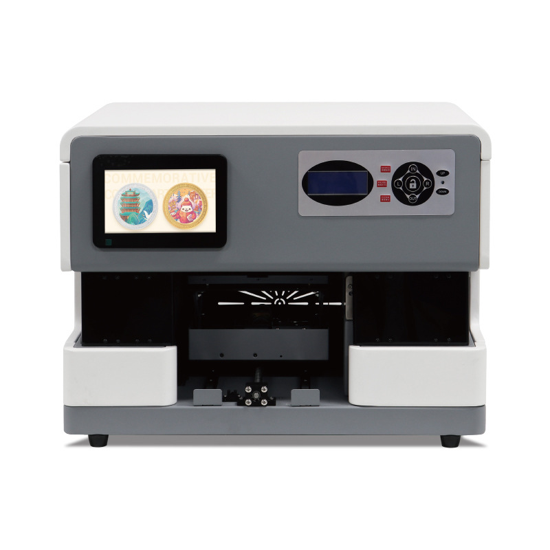 Small Uv Flatbed Printer Mobile Phone Case Metal Commemorative Coin Pvc Badge Puzzle Refrigerator Magnet Printing Machine