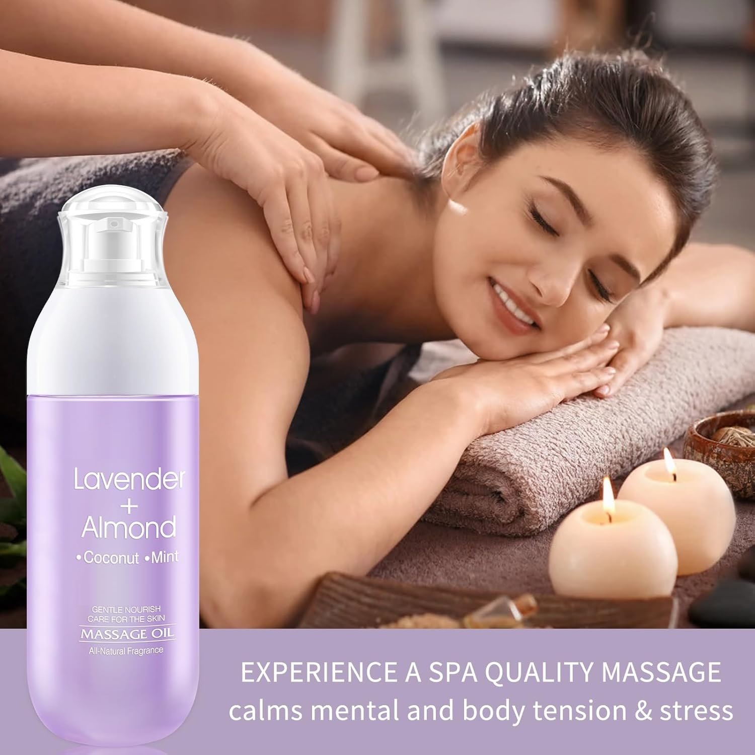 Amazon Tk Popular Lavender Almond Massage Oil Soothes Skin and Moisturizes Body Essential Oil Massage Oil