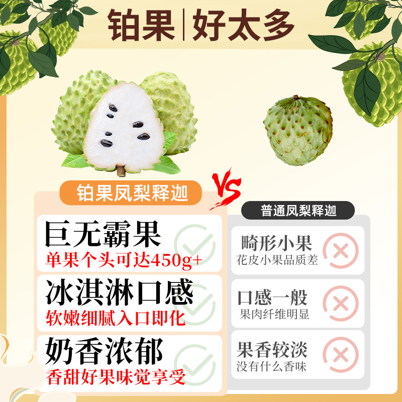 Sf 2.5kg Milk Pineapple Soursop Fresh Fruit Seasonal Pineapple Soursop Fig Buddha Head Large Fruit Gift Box