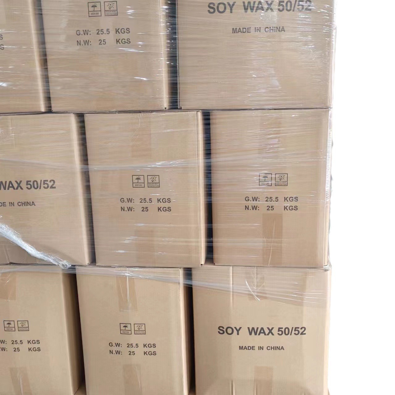 Wholesale 52 Degree Soy Wax Vegetable Oil Soy Wax 25kg Carton Packaging