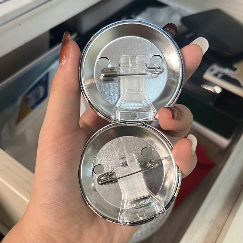 Acrylic Badge Holder with Adjustable Pin and Adhesive, Multi-Purpose Desktop Decoration, DIY Customizable