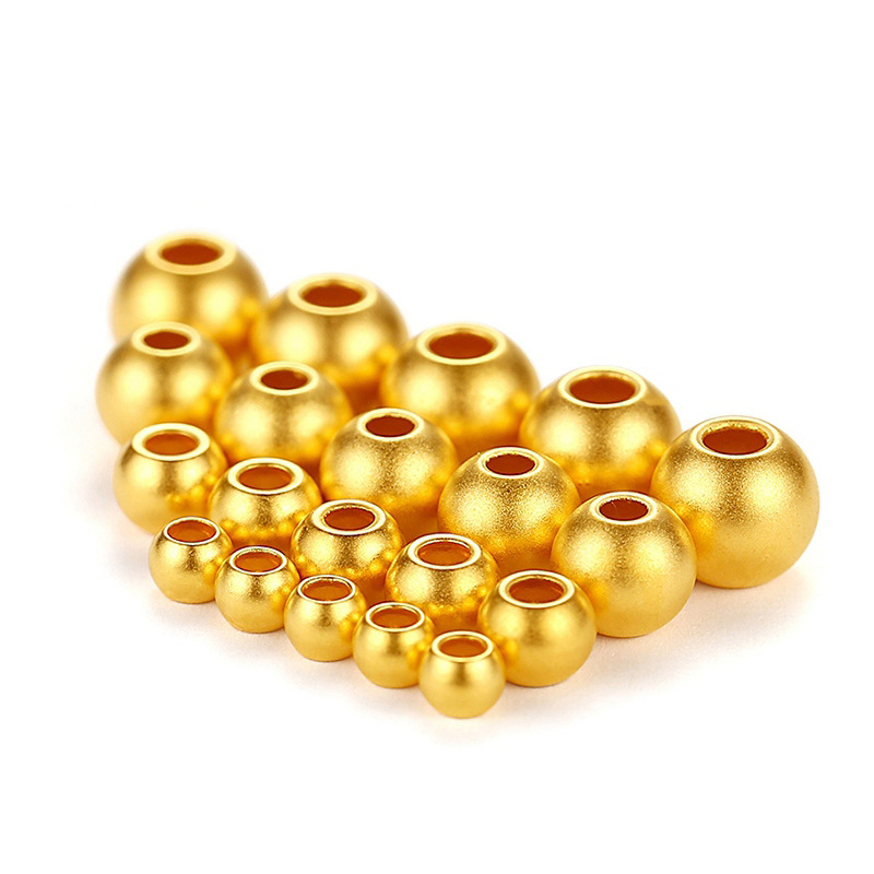 Pure Gold 999 Transfer Bead Bracelet Women's Bracelet DIY Accessories Jewelry Gold Beads Jewelry Water Shell Gold Jewelry Wholesale Model