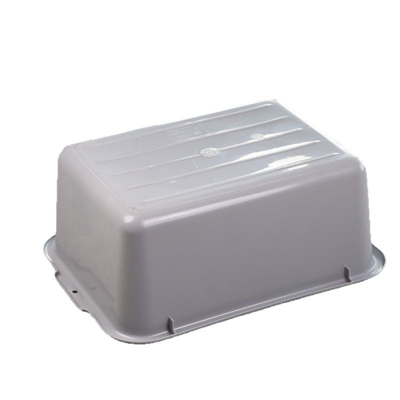 Rectangular Collection Underbar Frame Plastic Tableware Storage Basin Bowl and Dish Basin Gray Freezer Basin