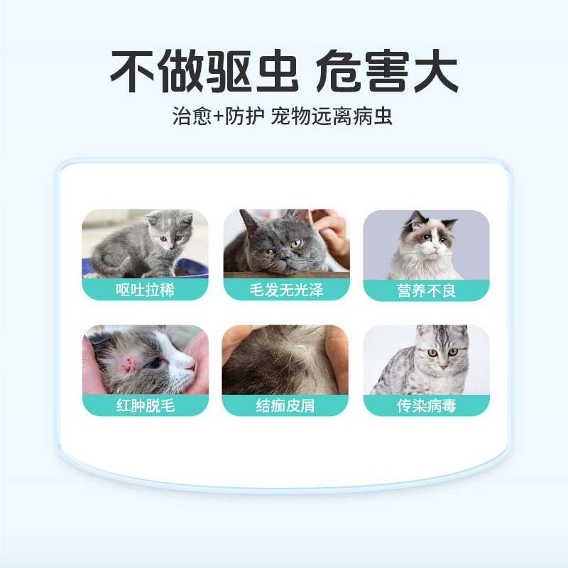 Chong's Nonpredronil Drops 1 Tube/Box Dog and Cat External Anthelmintic Medicine Pet Medicine Flea and Lice