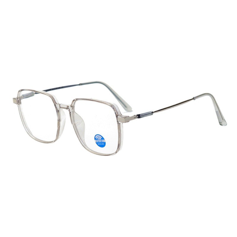 Large frame high-end black frame plain anti-blue light high-end feeling large frame face small anti-blue light flat mirror Korean fashion