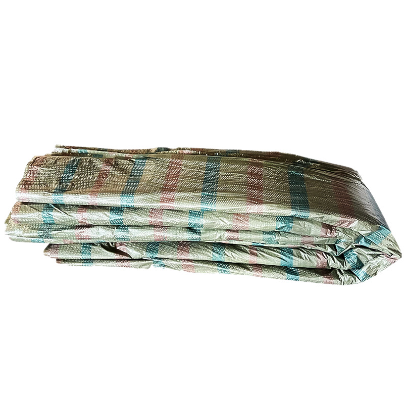 Factory supply wholesale disposable engineering color striped cloth sunshade tarpaulin is not easy to enter the water into the rain