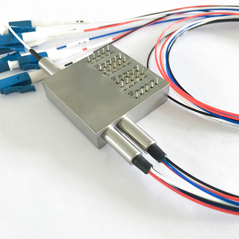 1×8 Optical Switch Relay Mechanical Single-Mode Multi-Mode 5V3V Locked Non-Locked 1310/1550/850Nm