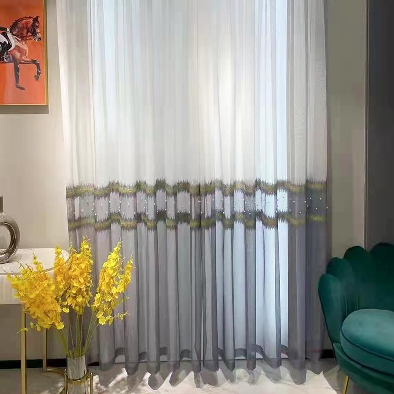Занавеска для окна с вышивкой для гостиной, балкона, эркерного окна, белая органза, свежая затеняющая жаккардовая вышитая готовая перегородка