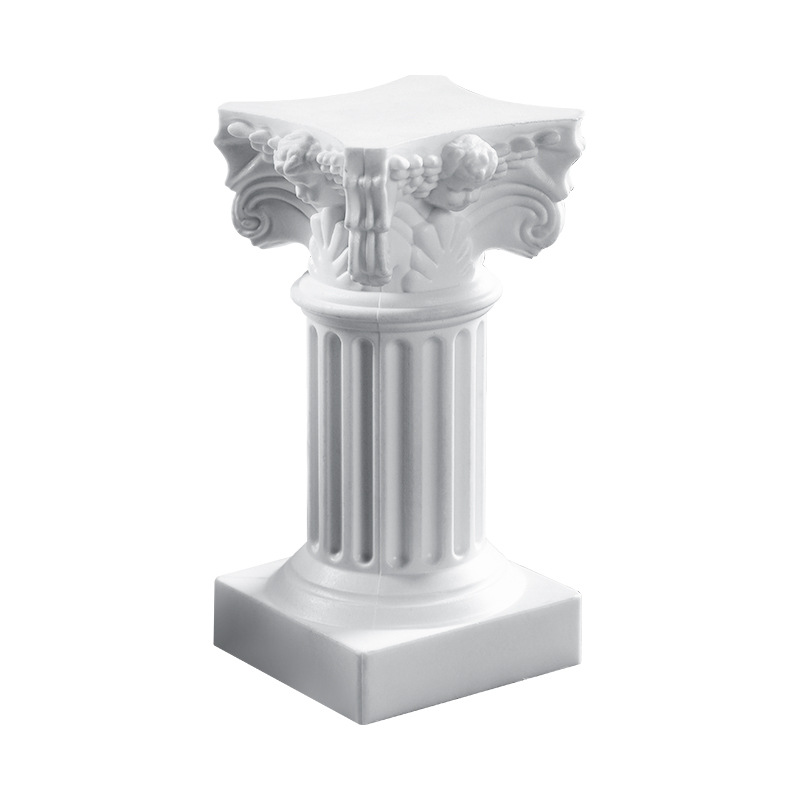 White Nordic Roman Column Candlestick Photo Props Background Home Living Room Desktop Decorations
