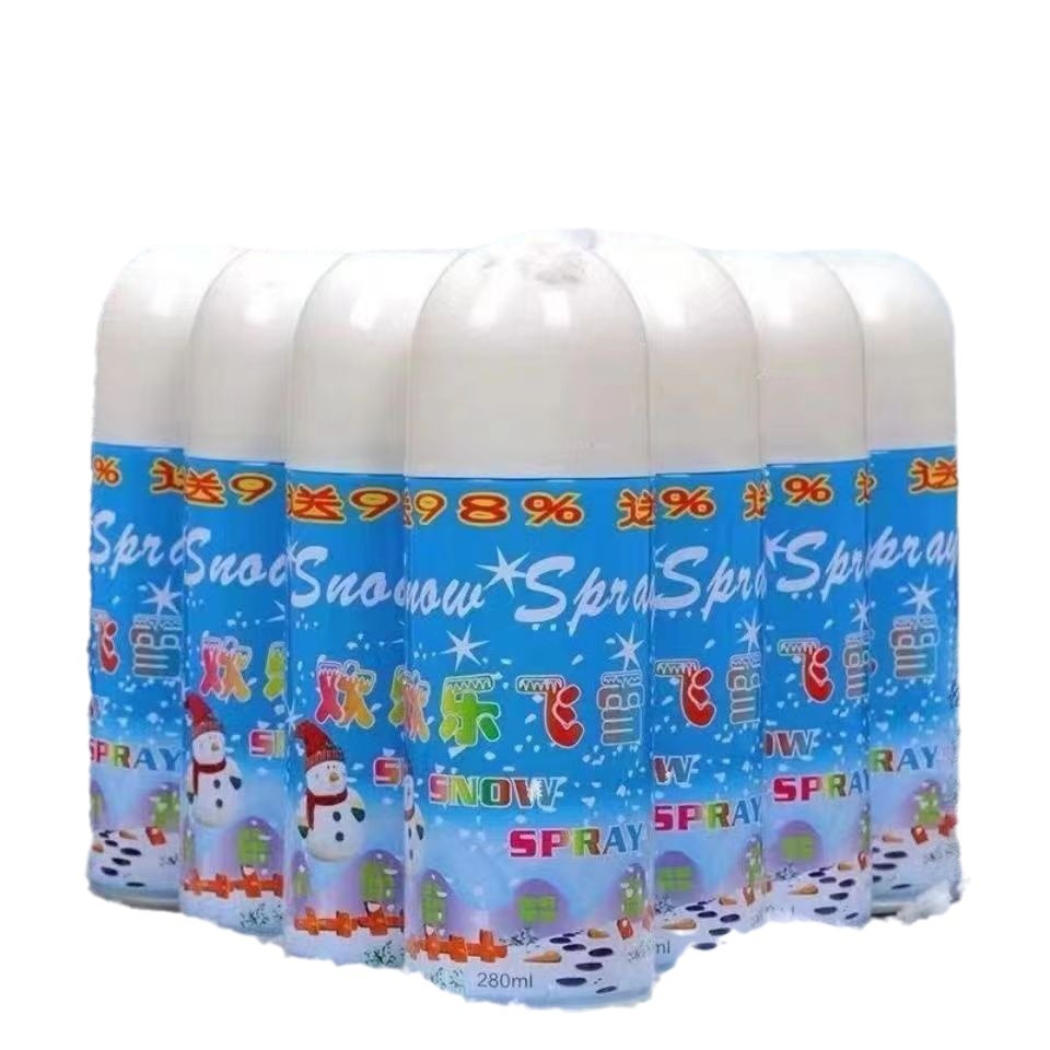 Simulated Snowflake Large Bottle Flying Snow Spray Snow Can Foam White Flying Snow Hand Spray Christmas Snowflake Super Large Capacity Spray