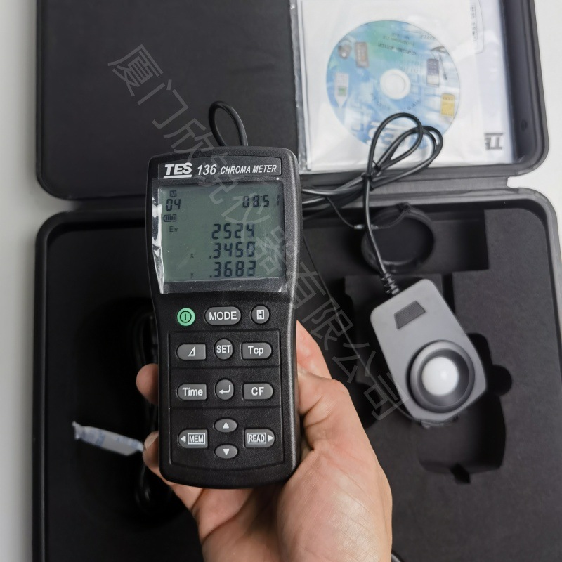 Tes-136 измеритель цветовой температуры и освещенности, цифровой тестер цветовой температуры и цветового различия Taiwan Taishi