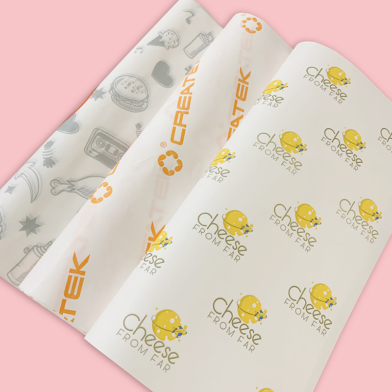 Manufacturers produce hamburger paper raw wood will paper can be baked at high temperature moisture-proof healthy hamburger paper