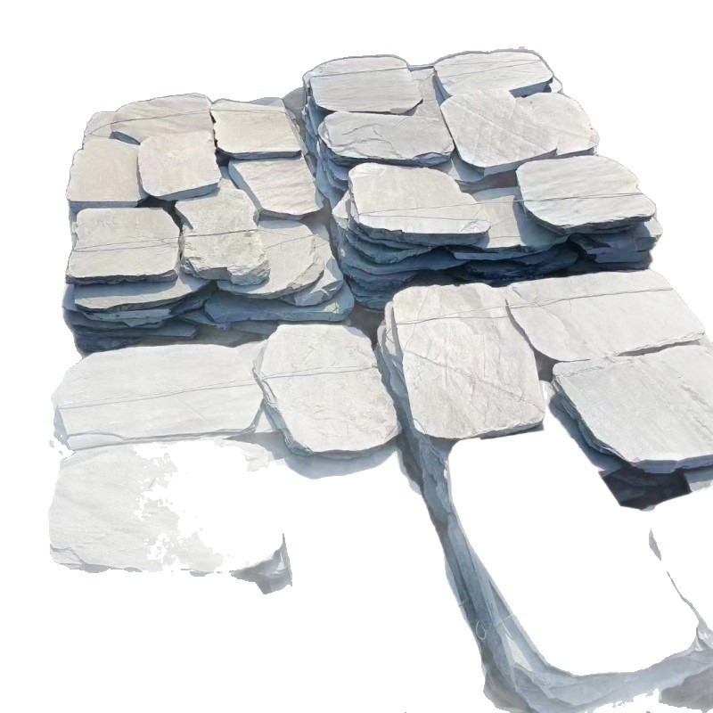 Natural Slate Stepping Stones Lawn Stepping Stones Garden Outdoor Courtyard Floor Tiles Lawn Stepping Stones Non-Slip and Wear-Resistant