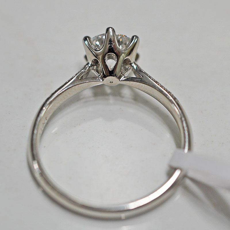 Pt950 Platinum Cultivated Diamond Ring for Women as Bright as Stars for Wedding and Proposal